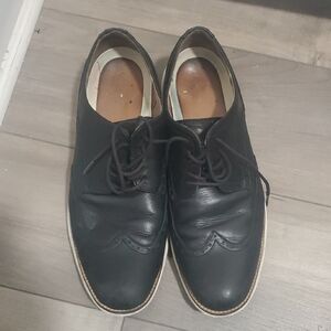 Elegant Black Leather Men's Oxfords